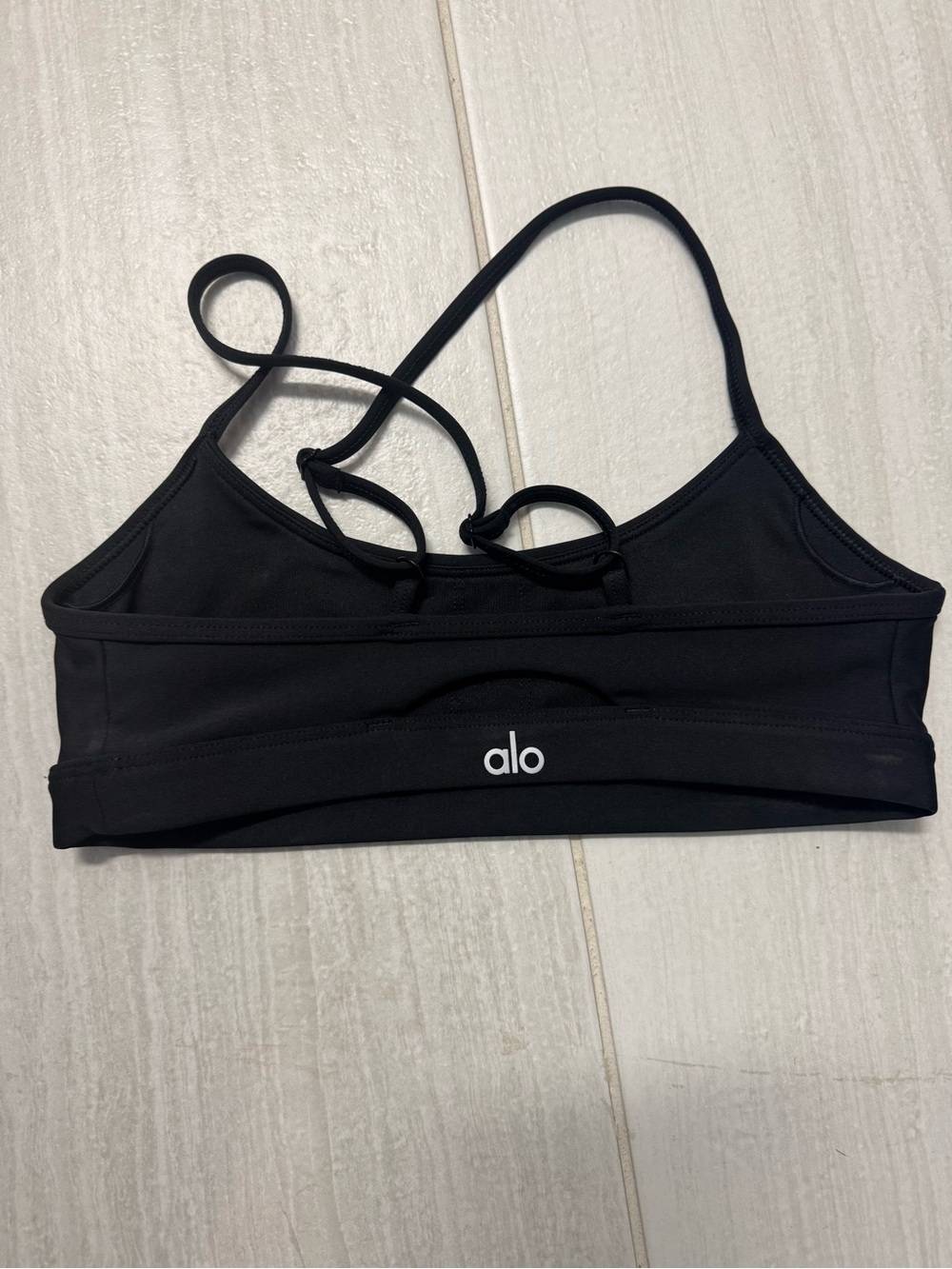 ALO Yoga Black Strappy Sports Bra